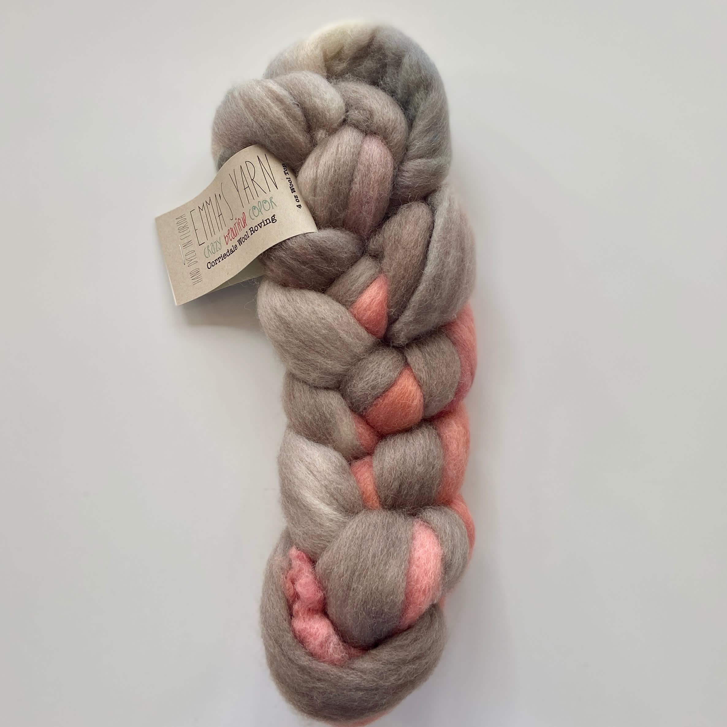 Corriedale Wool Roving Top (1 lb / 16 oz) | 28 Microns, Natural Brown  Undyed, Cleaned and Combed Core Wool